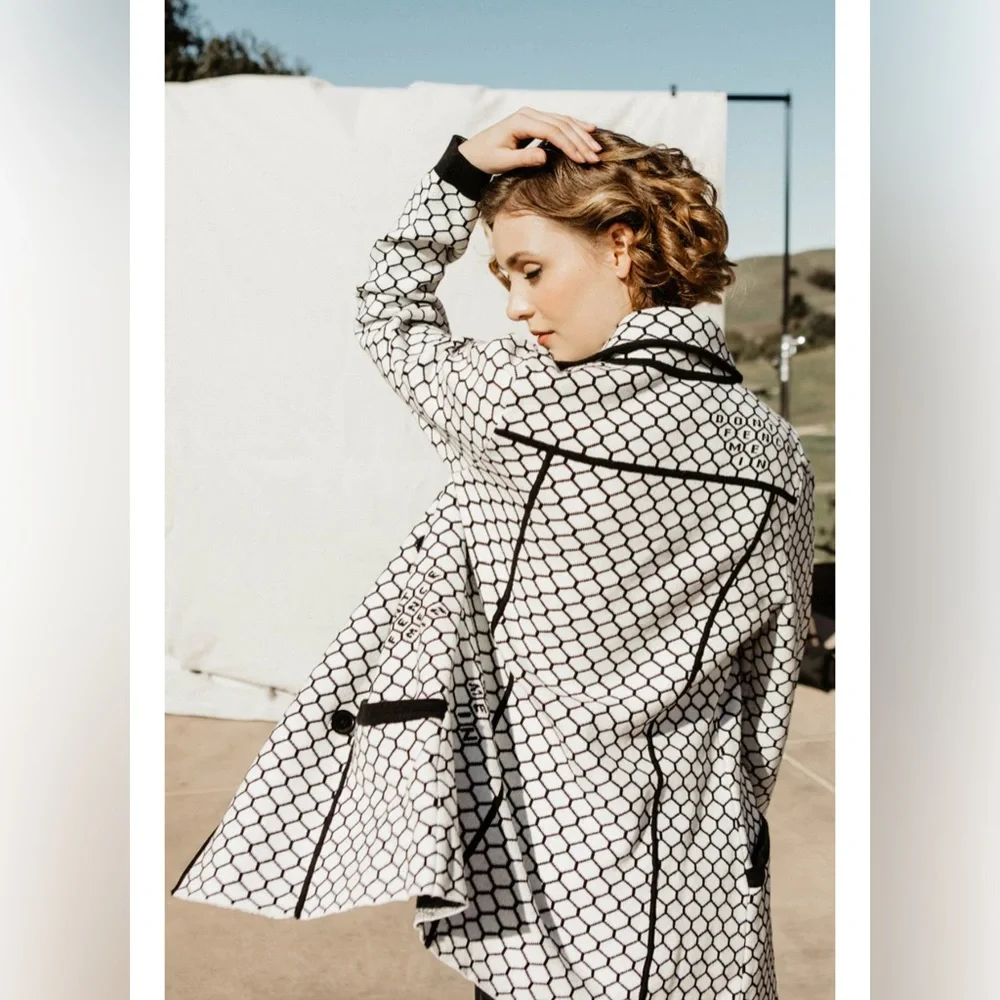Defiant Heritage Don’t Fence Me In Cotton Cashmere Peacoat - Picture 9 of 9